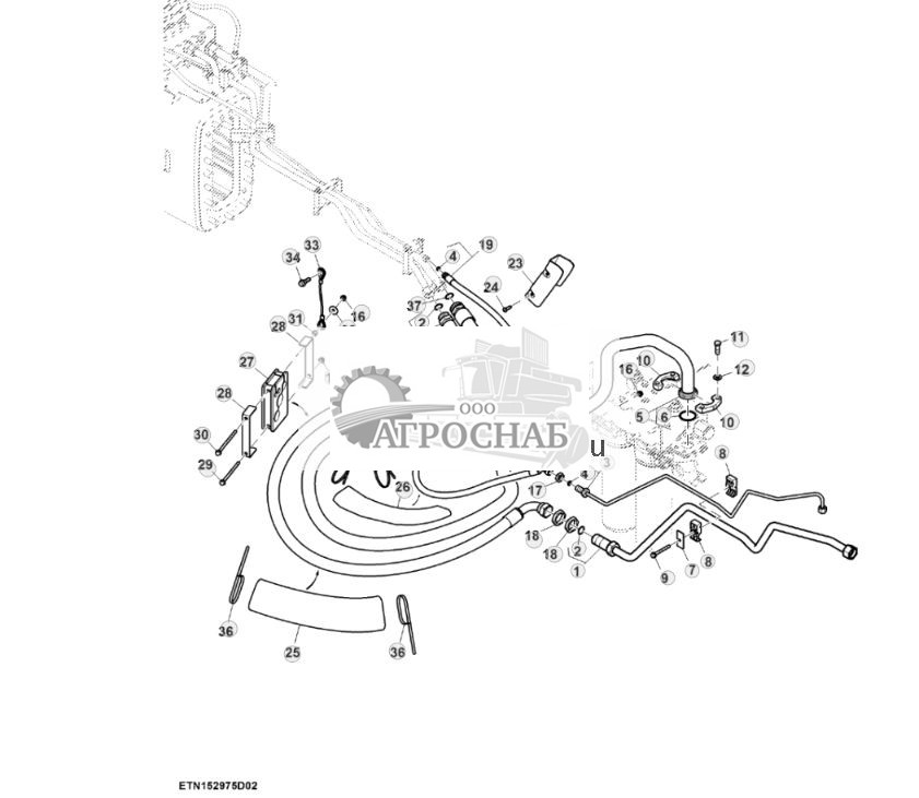 Трубопроводы SCV, стандартный расход, сцепка с задней быстроразъемной муфтой 12 дюйма, PST (22) ( - 804100) - ST849049 778.jpg